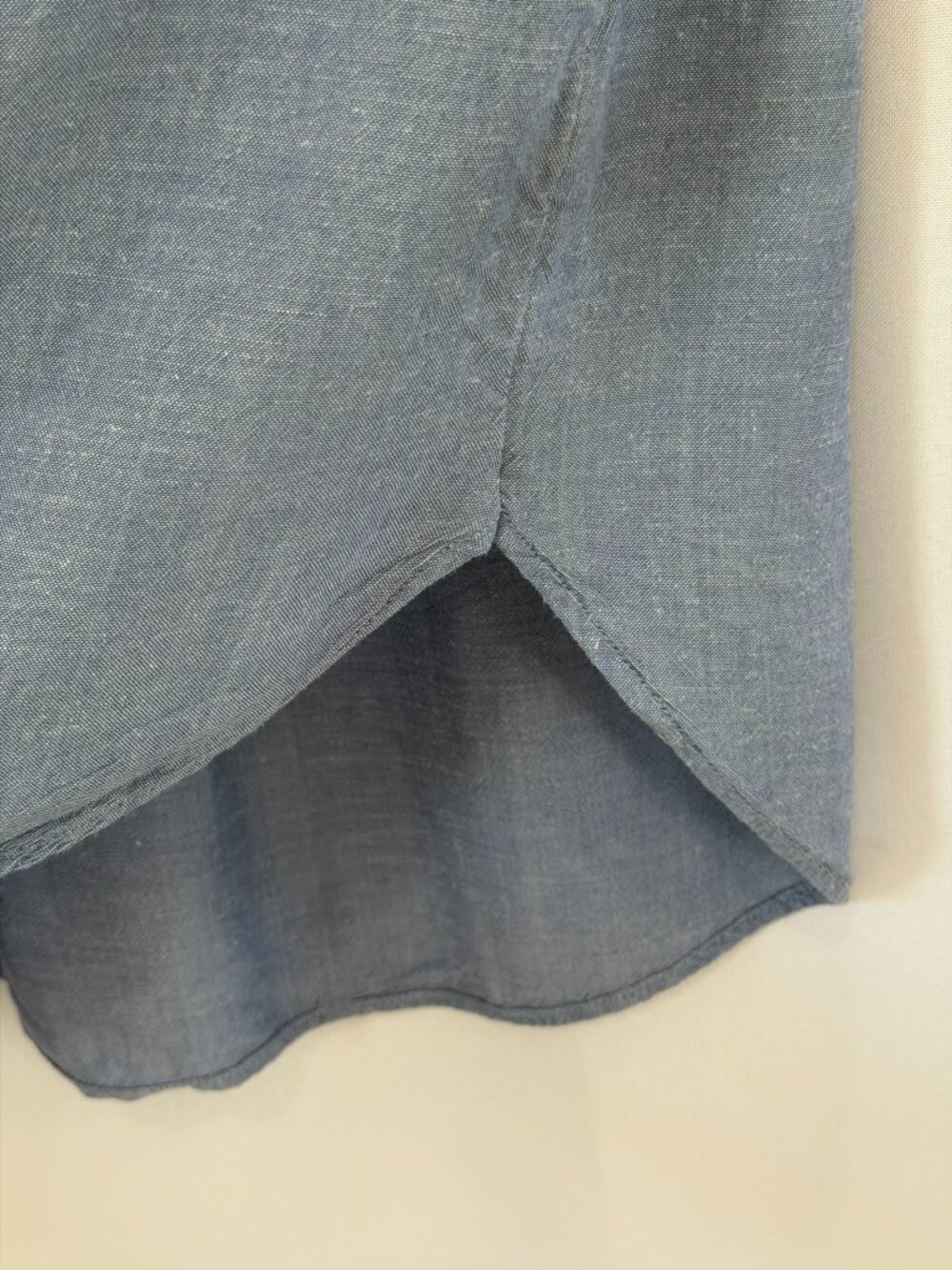 Chambray ShortâSleeve ButtonâUp â Size Large (12/14) - Picture 14 of 16